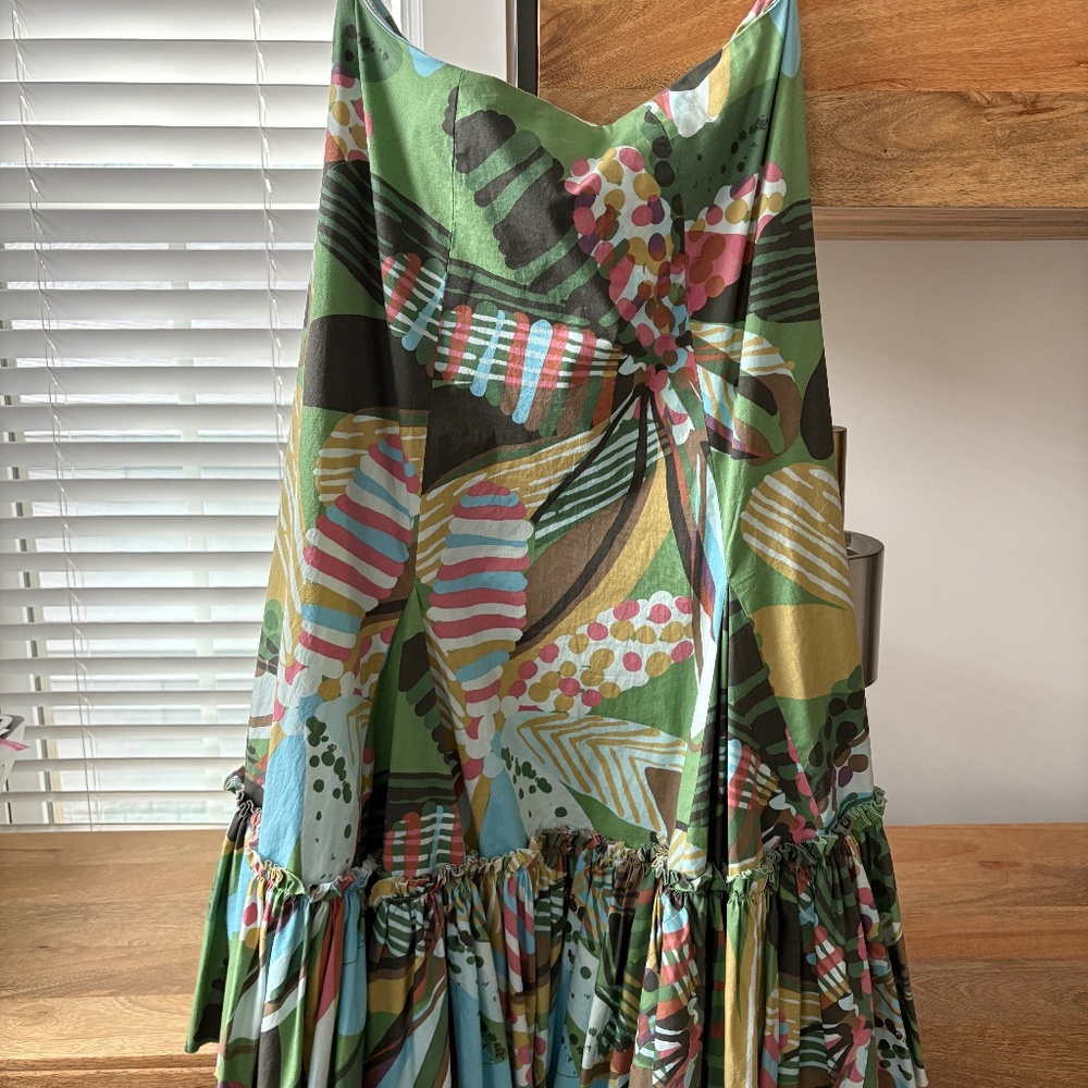 Anthropologie Poplin Printed Midi Skirt by Fei